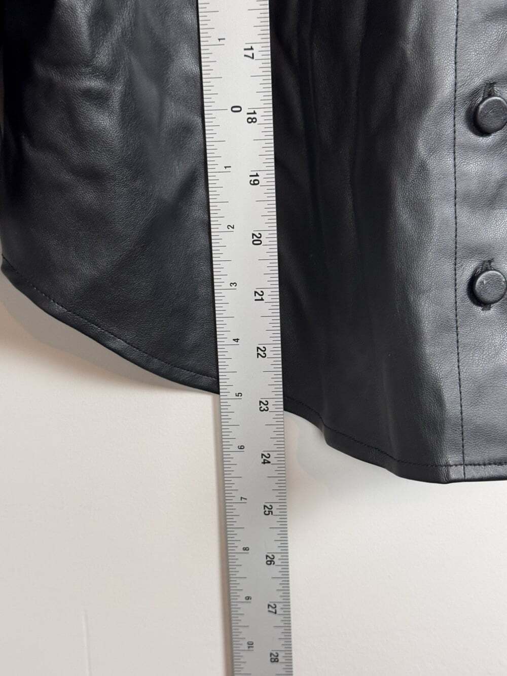 Pistola Women’s Black Faux Leather Puff Sleeve Collared Button Up Shirt XS - Picture 5 of 8